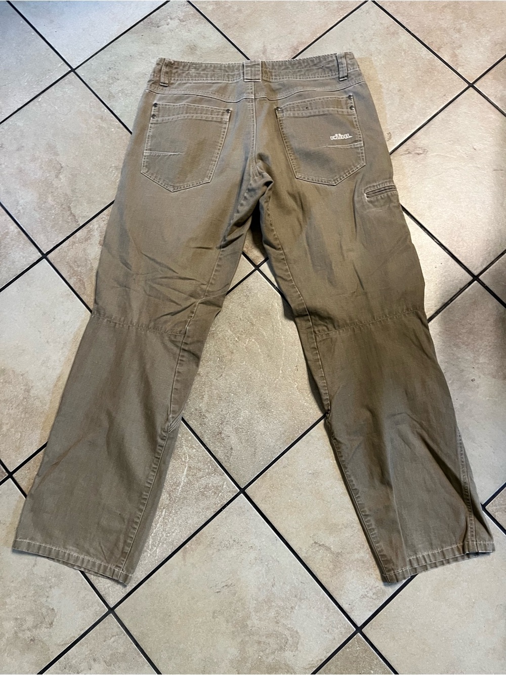 Men’s Kuhl Khaki Pants OutKast 34x32 Vintage Patina Dye 100% Cotton